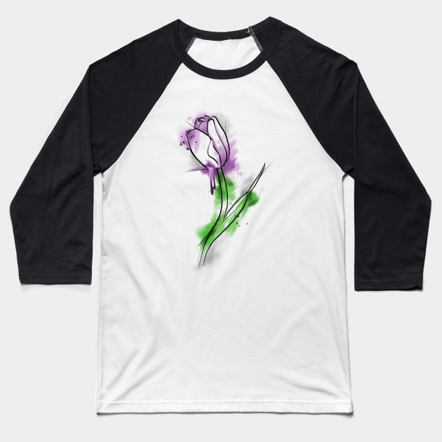 Violet Baseball T-Shirt by Wave10